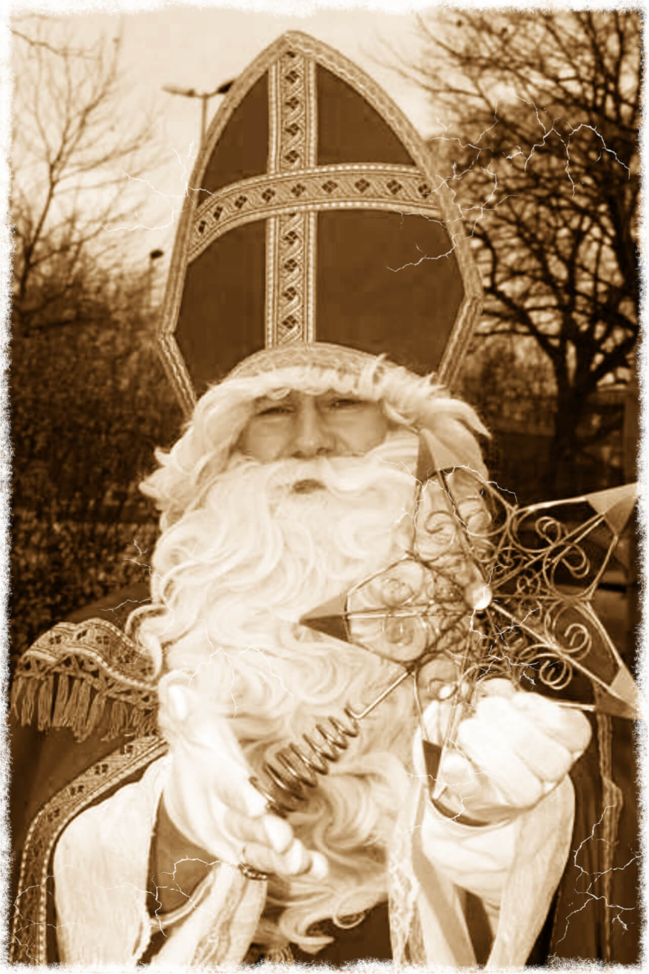 Santa Claus in a bishop's costume